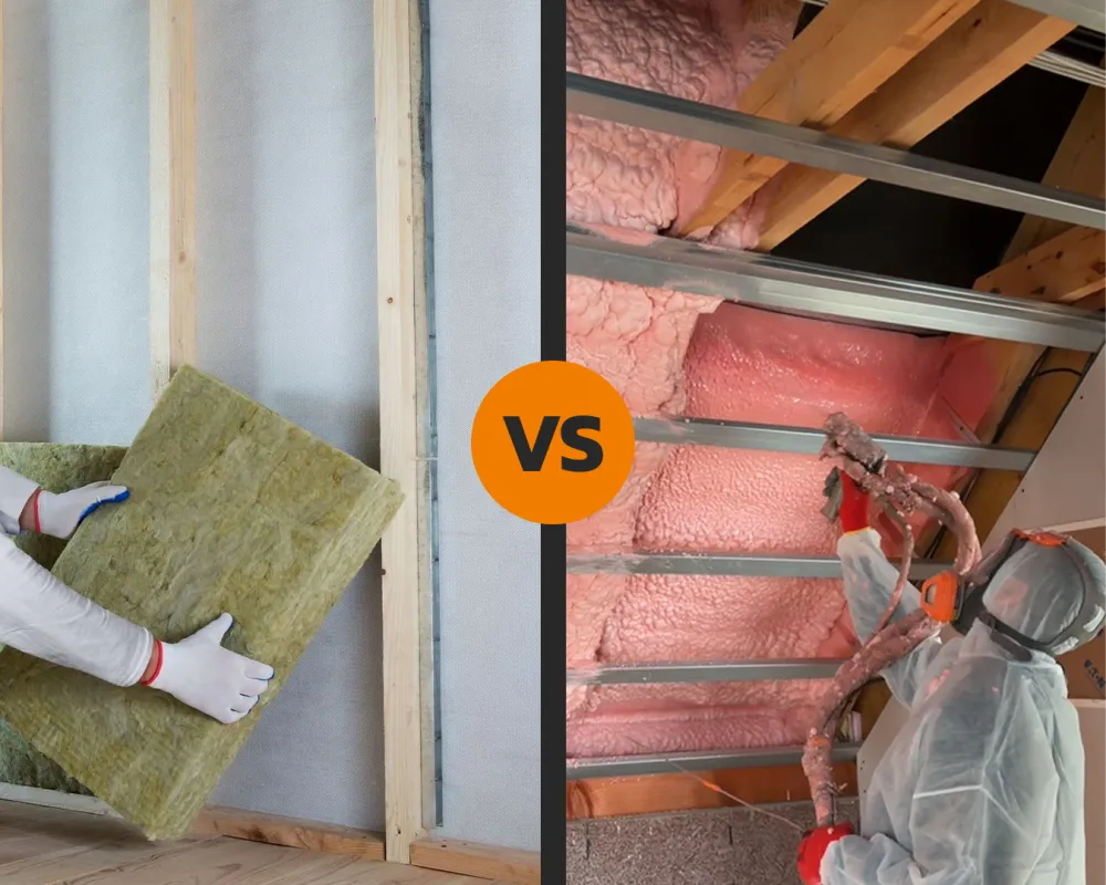 Vata vs. PUR Pěna: 5 důvodů, proč je stříkaná izolace lepší investicí
